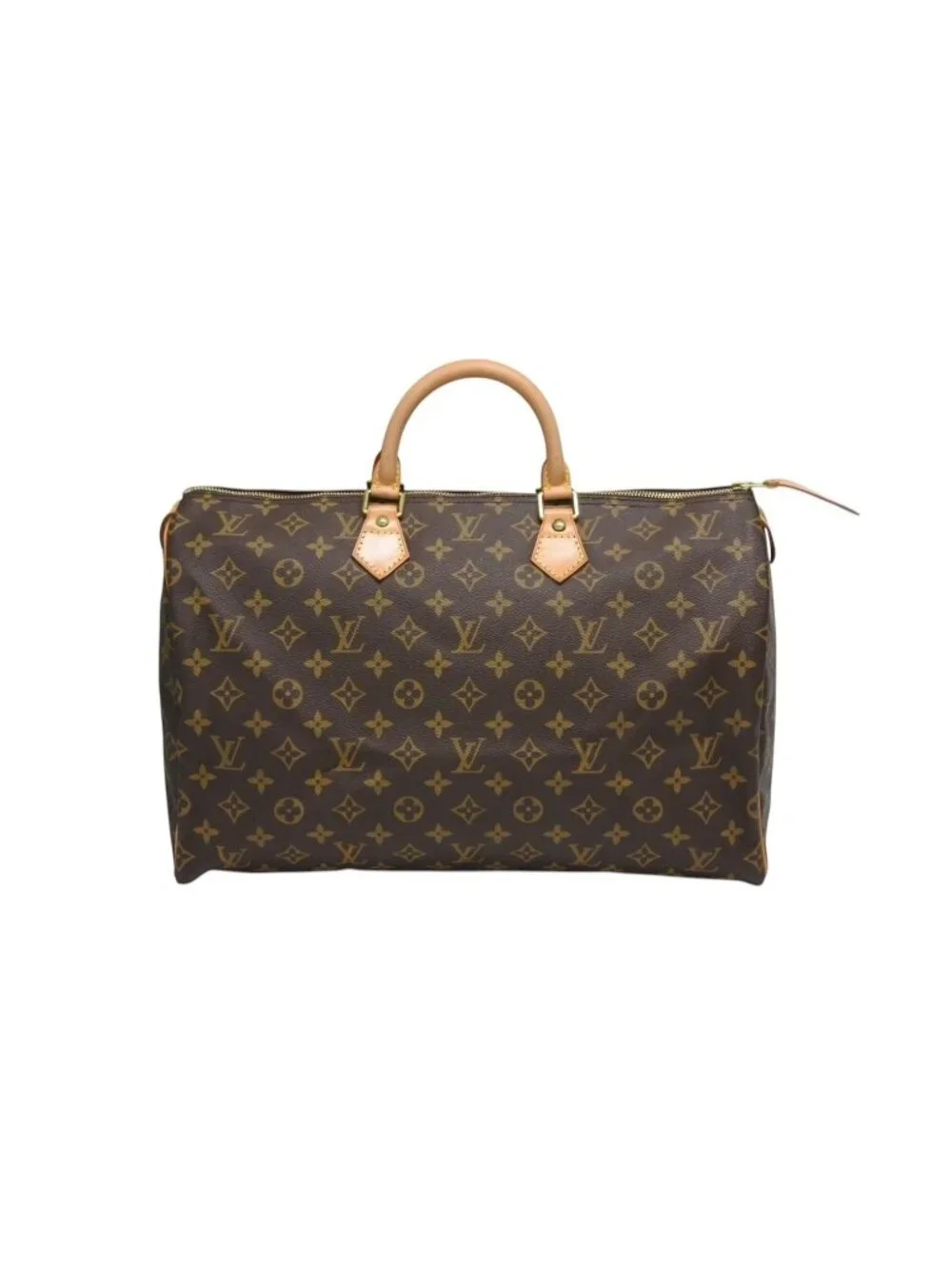 Louis Vuitton Speedy 40 Boston Bag Brown Gold